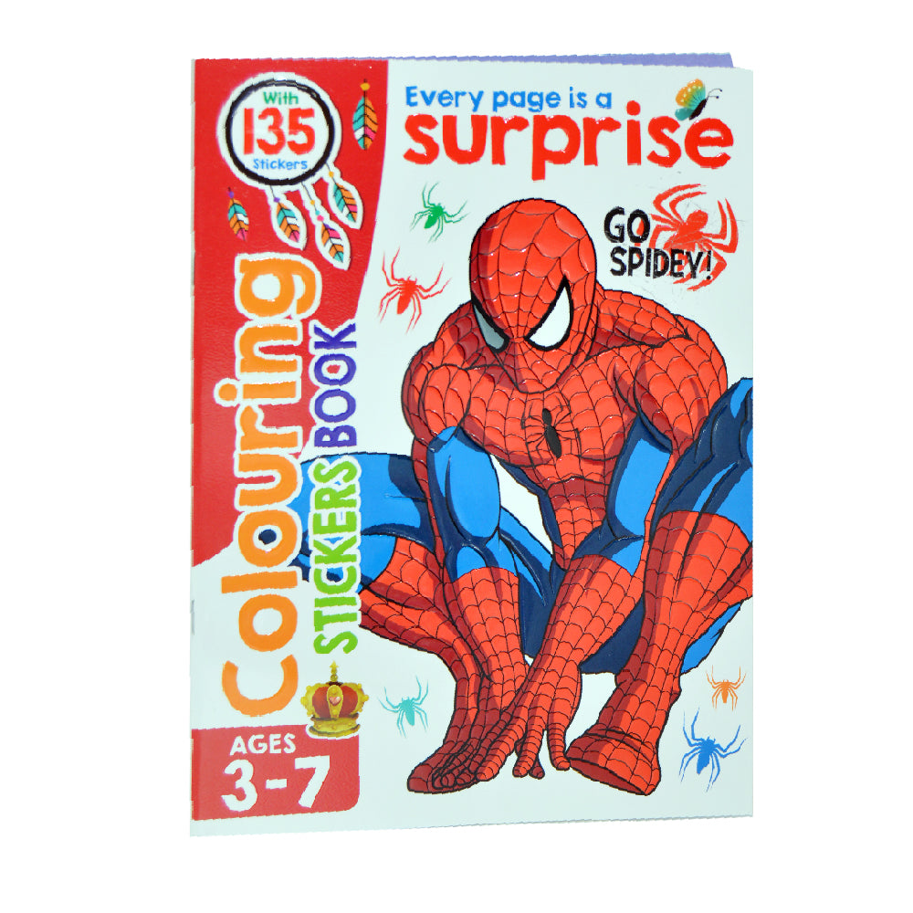 Spider Man Colouring Sticker Book