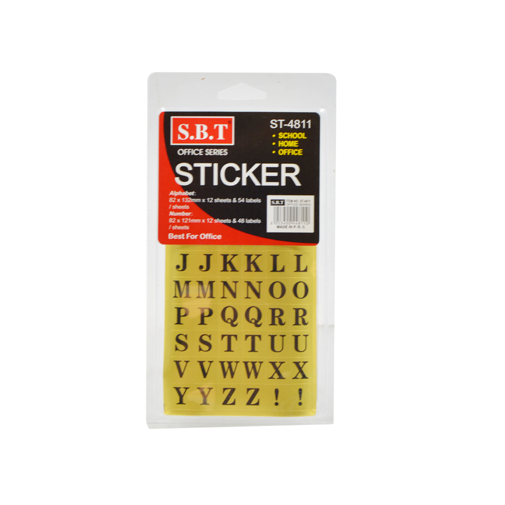 Capital Letter Self Adhesive Stickers