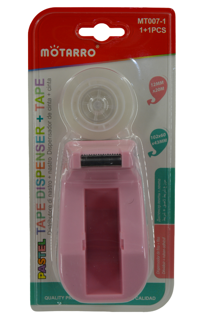 Motaro Pastel Tape Dispenser (Assorted Designs, Sold as Single)