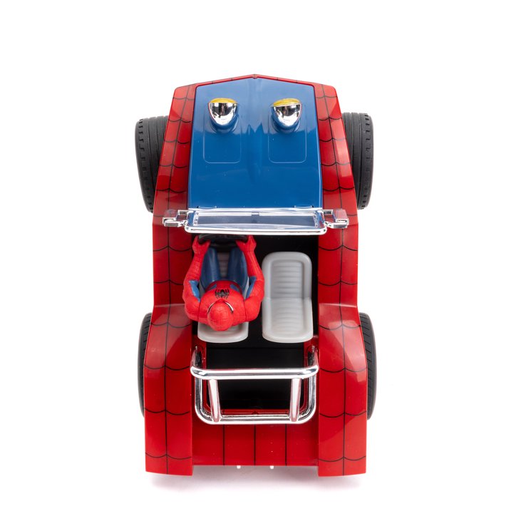Jada Spider-Man Buggy RC with Non-Removable Spider-Man Figure – 7 Turbo Button Full-Function Remote Control Ages 6+ Red/Blue