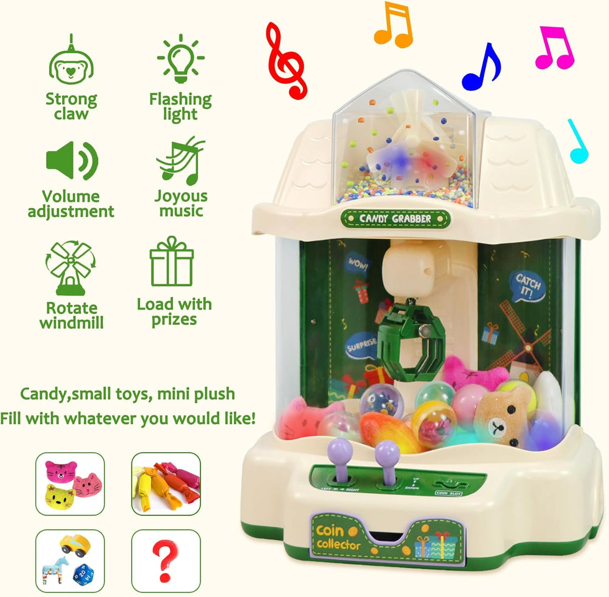 Claw Game Machine Toy for Kids Dinosaur/Rabbit Theme