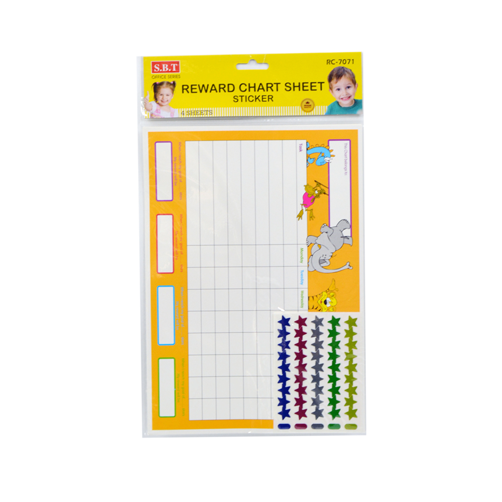 Reward Chart Sheet Sticker 4 Sheets