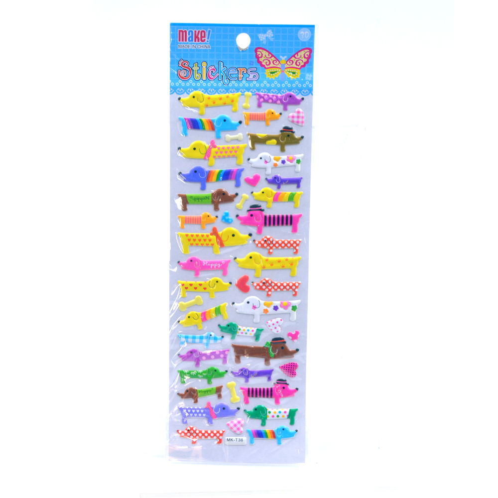 Sausage Dog Puffy Stickers