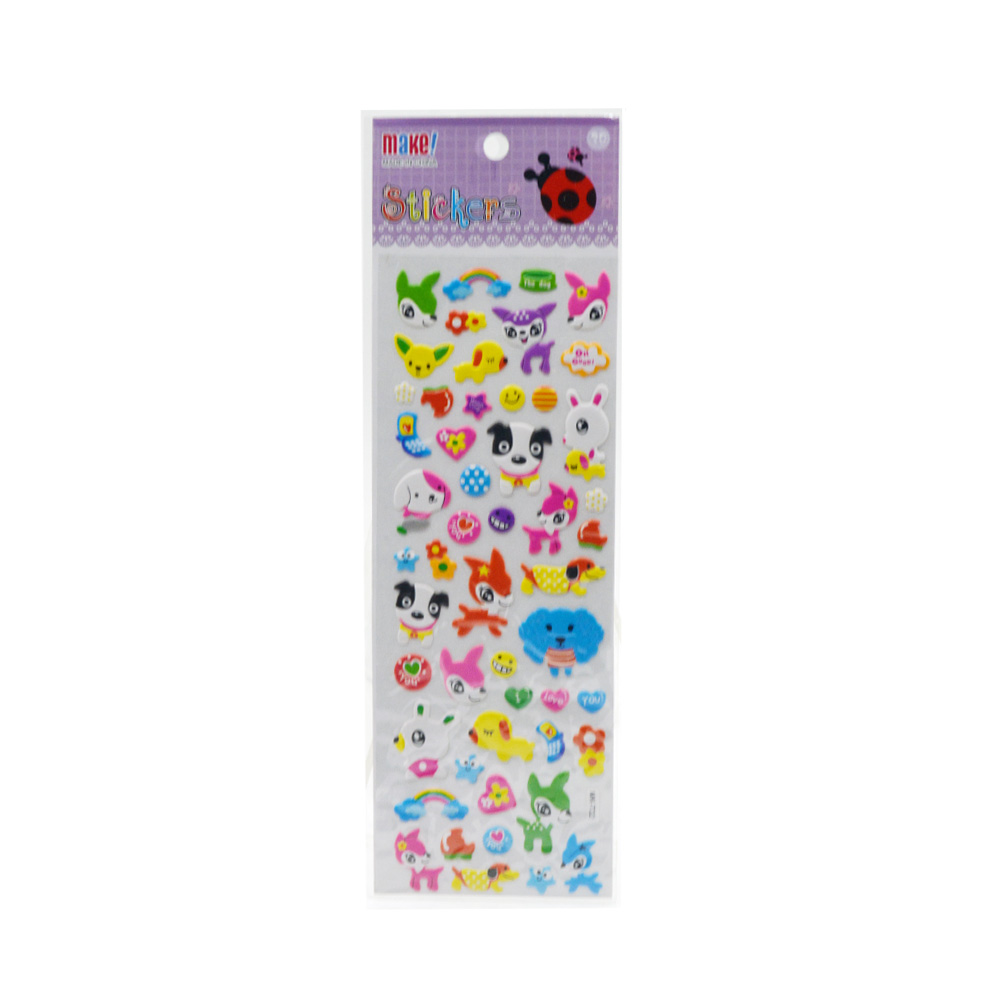Animals Puffy Stickers