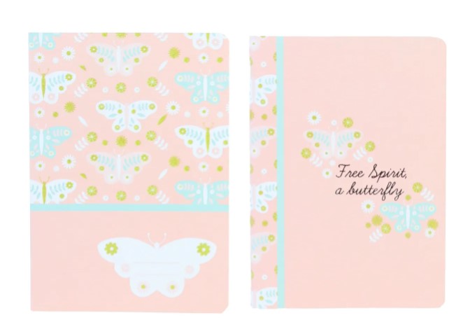 Ancor A4 Butterfly Design Lined Notebook (48 Sheets, 90g)