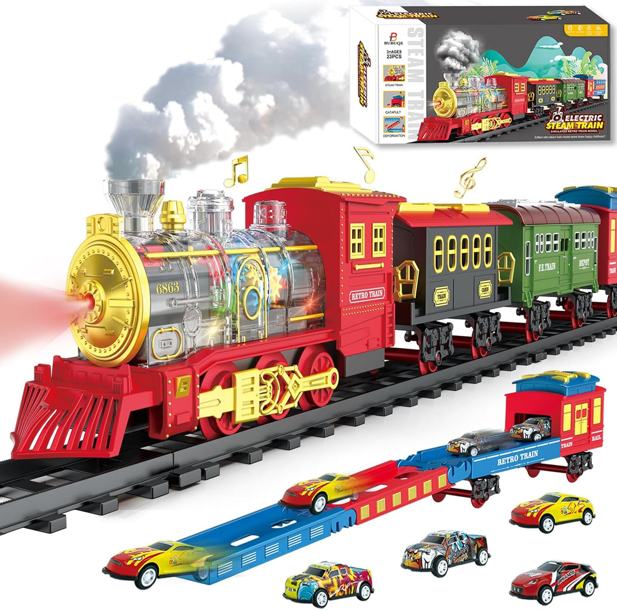 Electric Steam Train Model 23 Piece Set