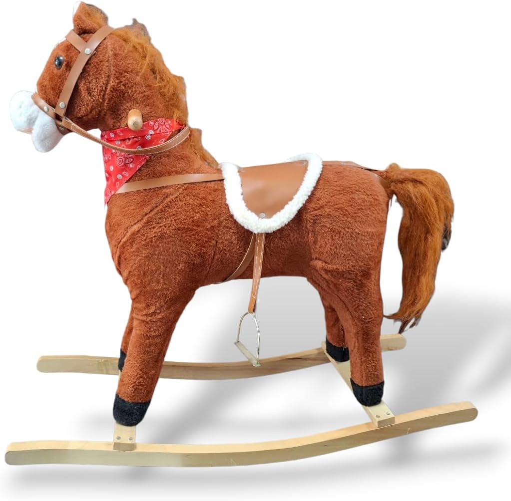 Wooden Rocking Horse with Sound (Assorted Designs, Sold as Single)