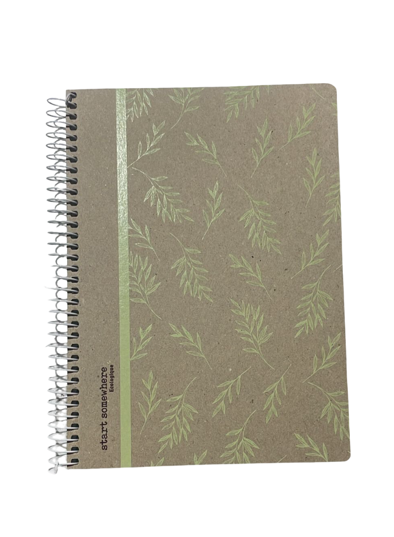 A5 Spiral Notebook EcoCover – 80 Sheets, 90 GSM, Lined – Ecologique