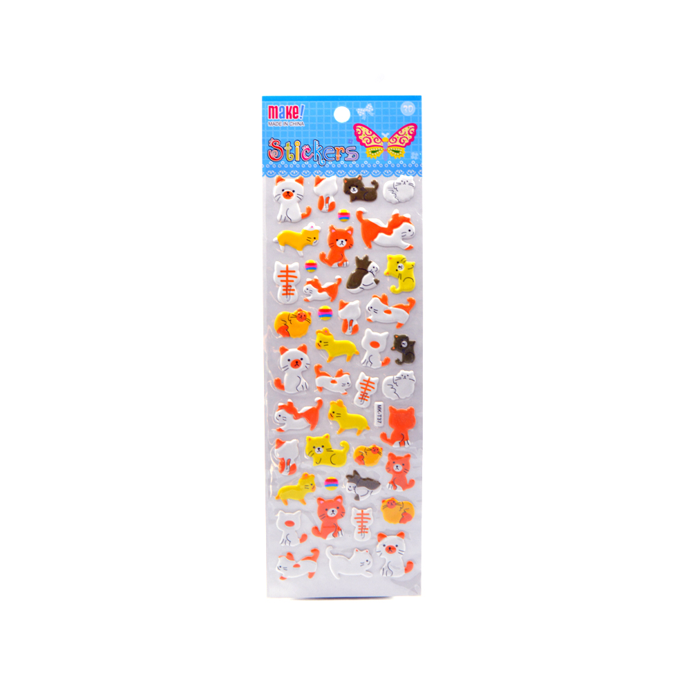 Kitty Puffy Stickers