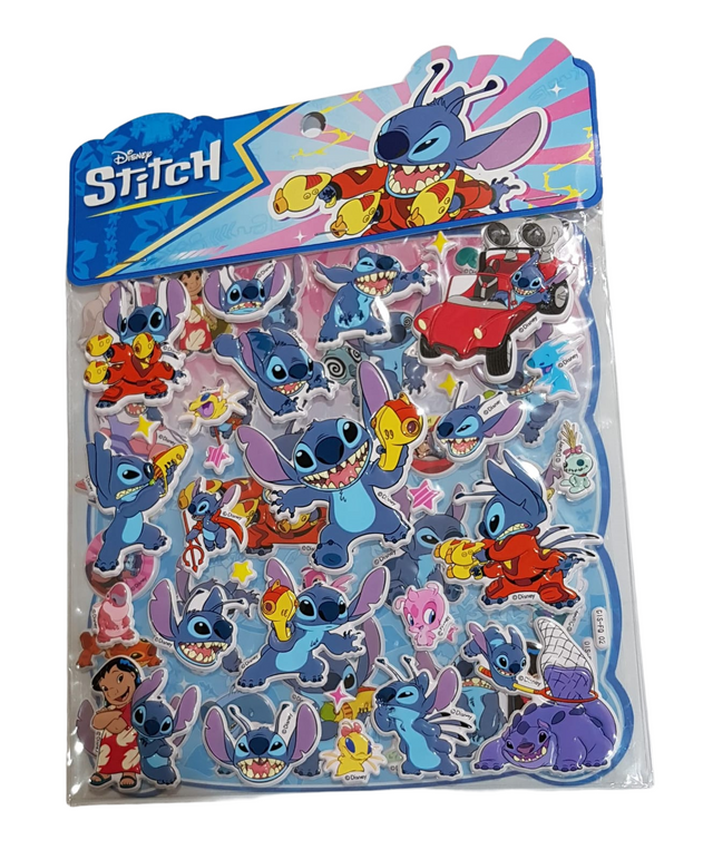 Stitch Puffy Sticker Double Sheet Assorted Set of 2