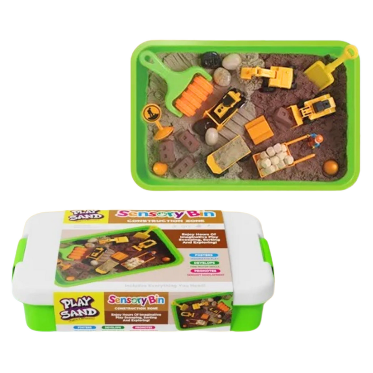 Creativity for Kids Sensory Bin: Construction Zone Playset Sandbox