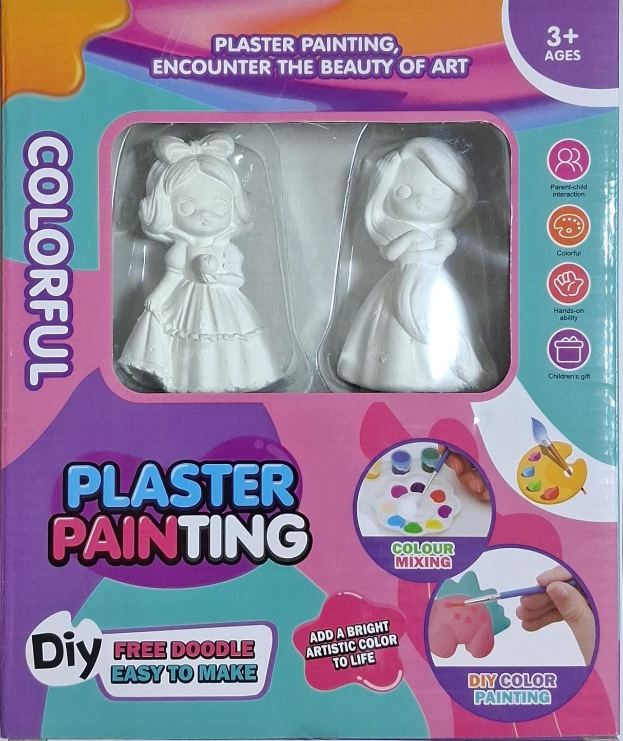 DIY Plaster Princess Painting Set – Paint Your Own Princess Craft Kit for Kids