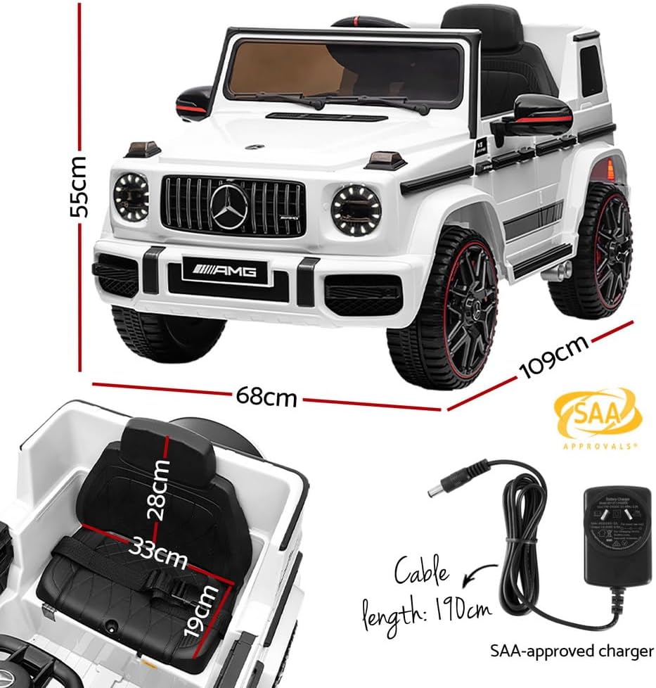 Mercedes G63 Electric Ride On Car– White