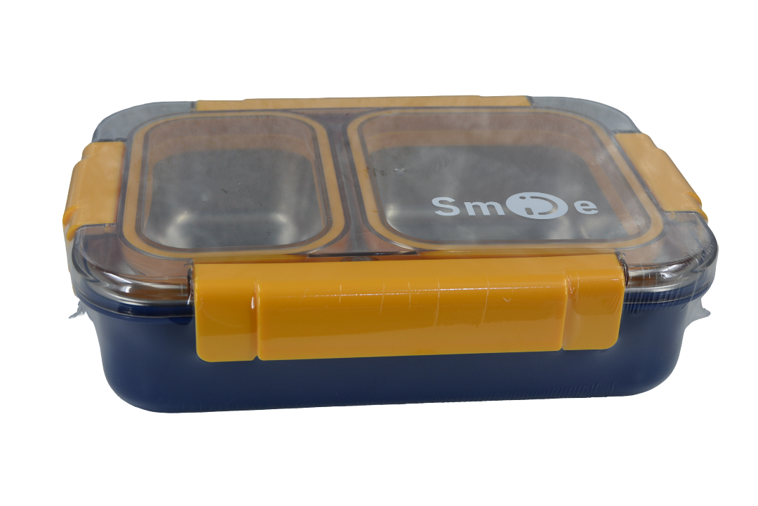 Smile Stainless Steel Lunch Box (Assorted Designs, Sold as Single)