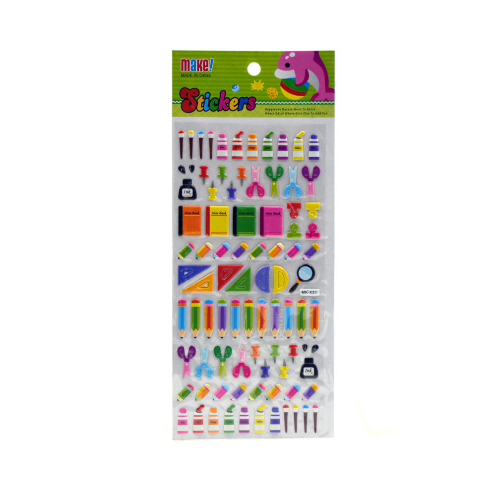 Puffy Stickers Stationery Assorted