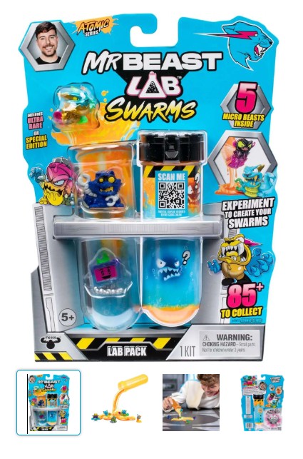 MrBeast Lab Swarms Atomic Series Lab 5 Pack, Experiment by Adding Water