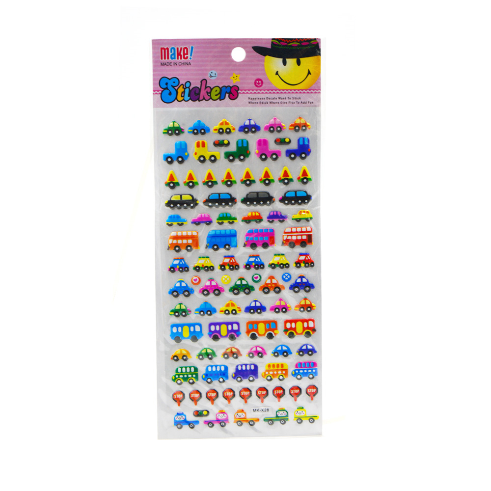 Puffy Stickers Vehicle Assorted