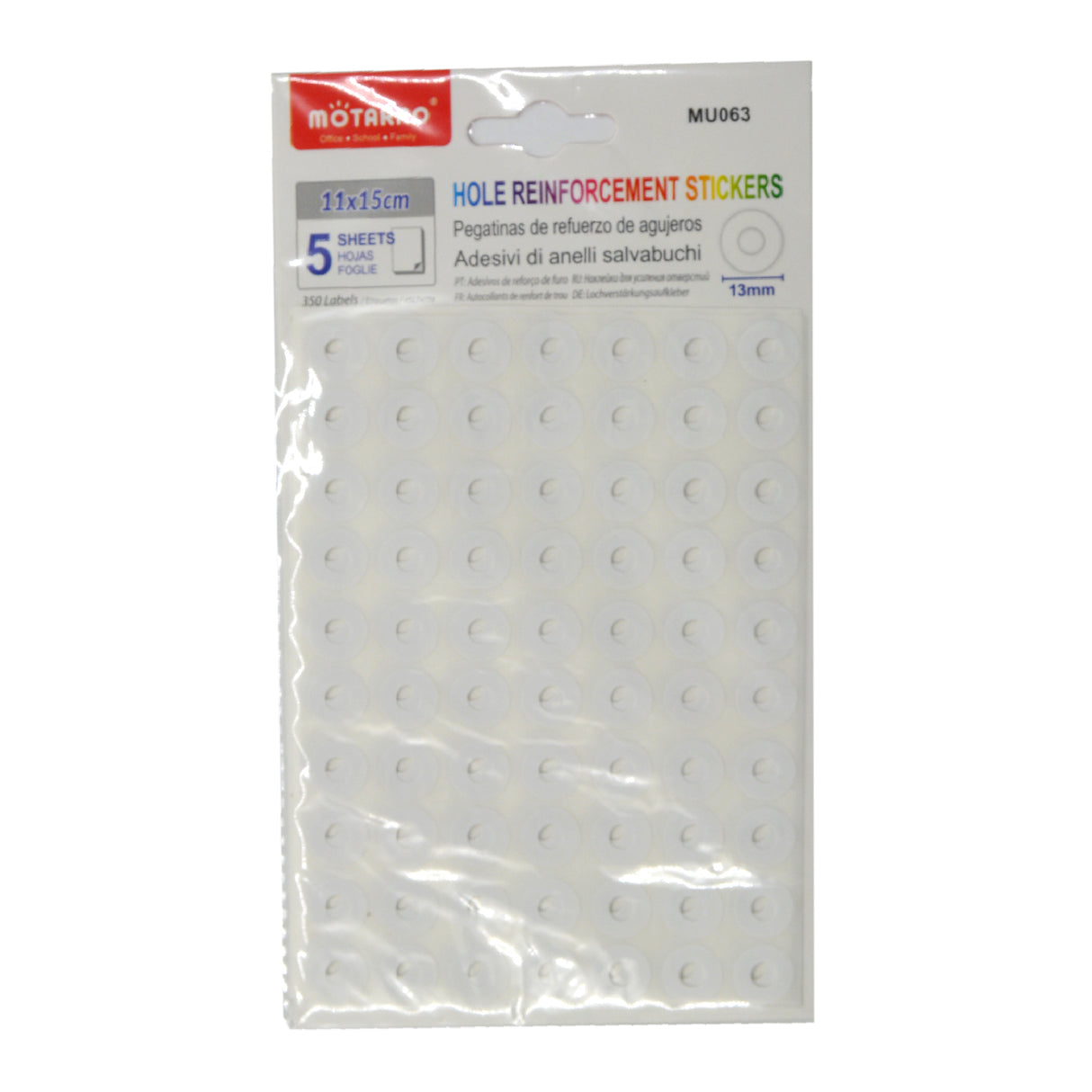 Hole Reinforcement Stickers 11x15cm 5sheets