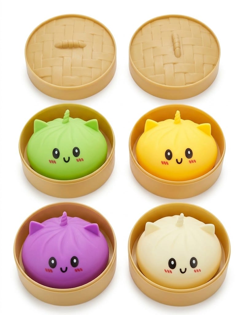 Unicorn Dumpling Squishy Toy – 4 Assorted