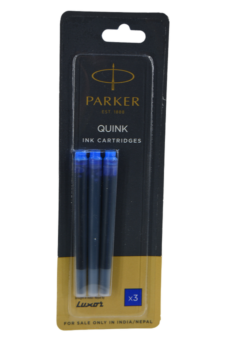 Parker Quink Fountain Pen Refill – Blue (3pcs)