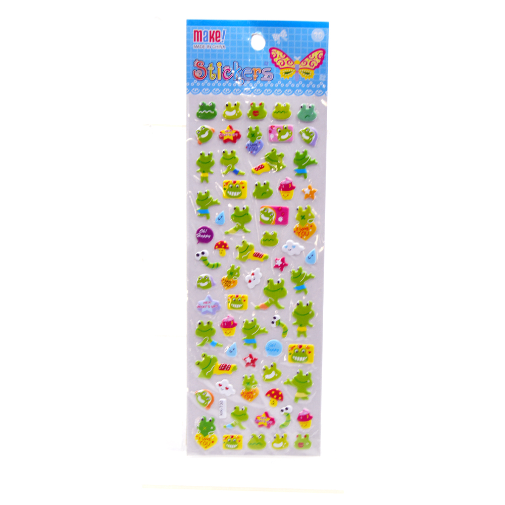 Frog Puffy Stickers