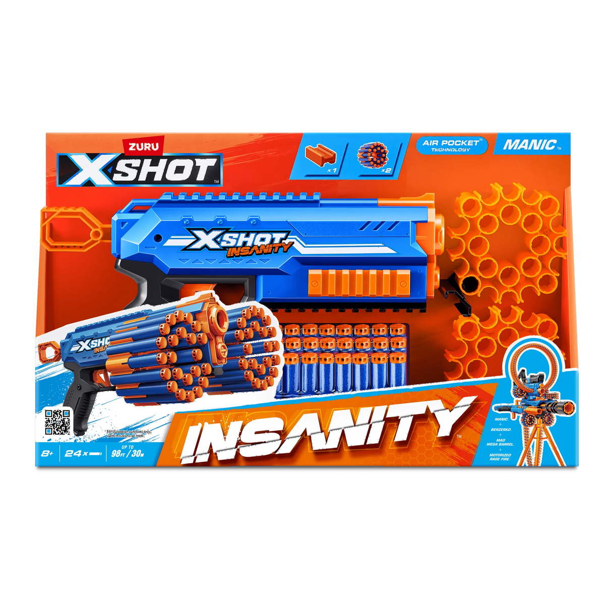 Zuru XShot Insanity Manic Blaster - Foam Blaster Action