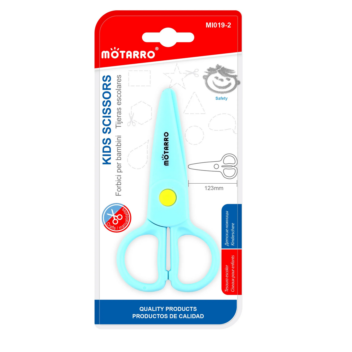 Motarro Kids Scissors 123mm Blunt Tip Safety Scissors for Children