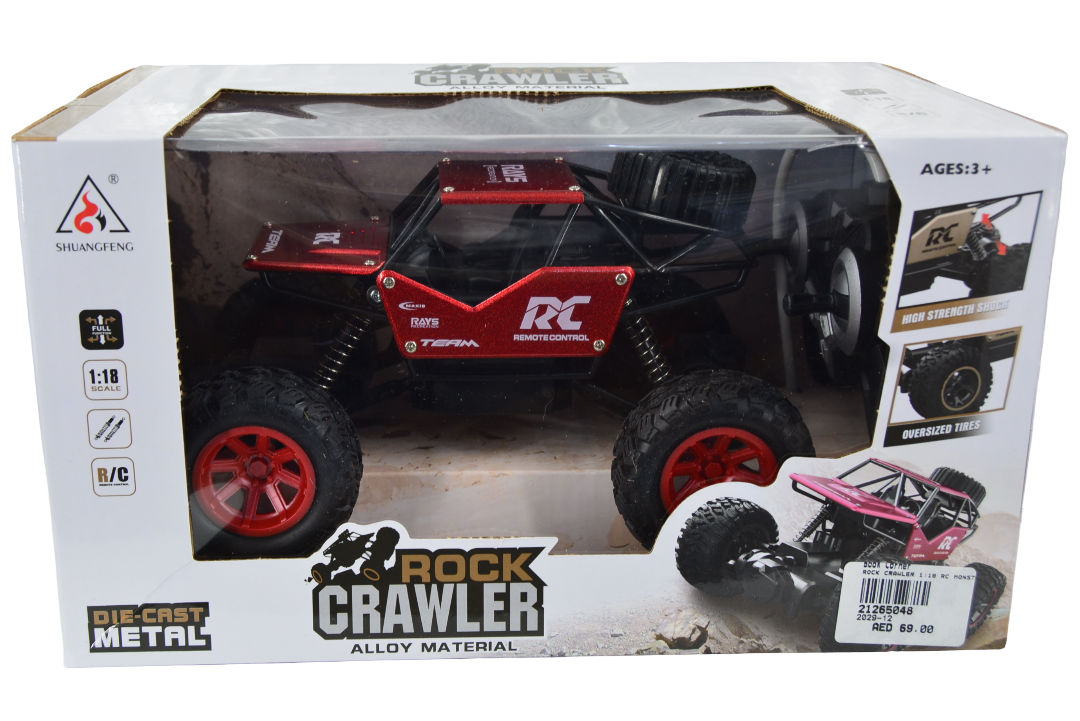 Rock Crawler 1:18 RC Monster Car (Assorted Designs, Sold as Single)