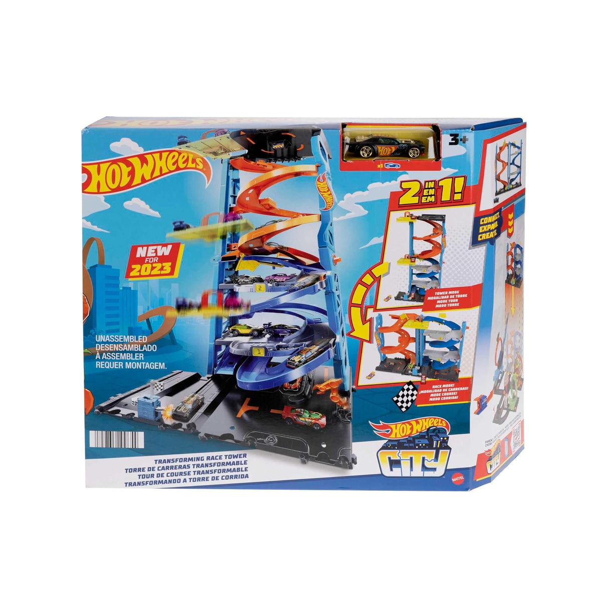 Links to HOT WHEELS CITY 2023 TRANSFORMING RACE TOWER by