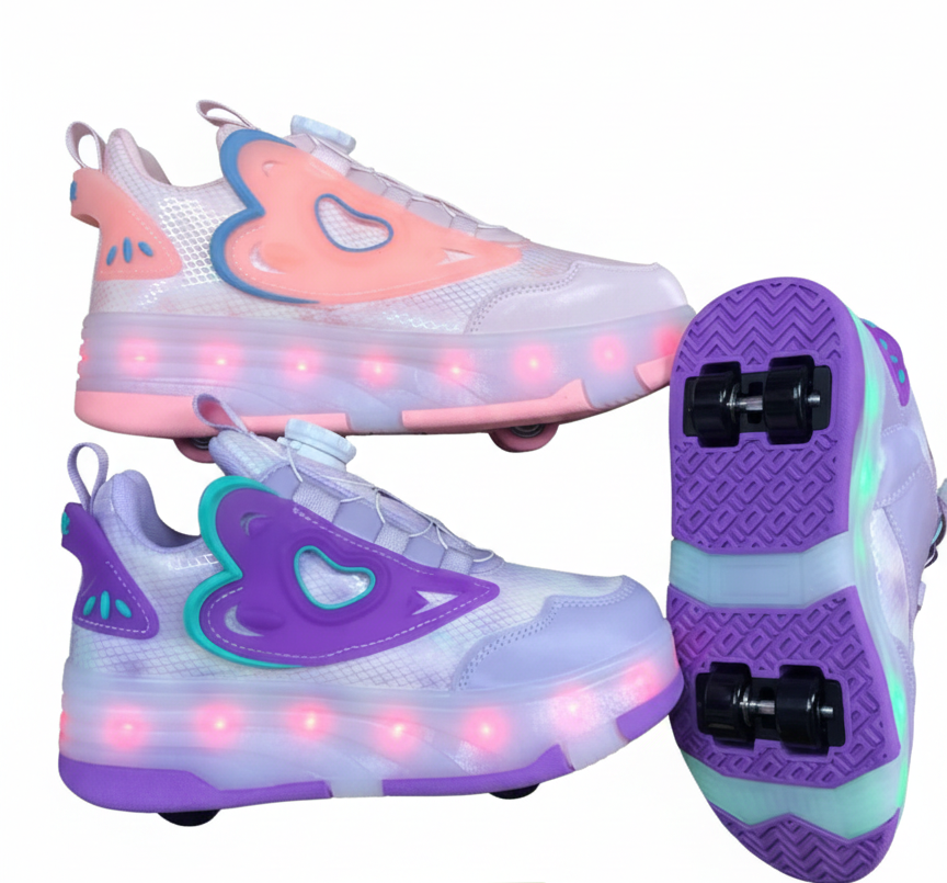 Two-Wheeled Roller Skate Shoes with LED