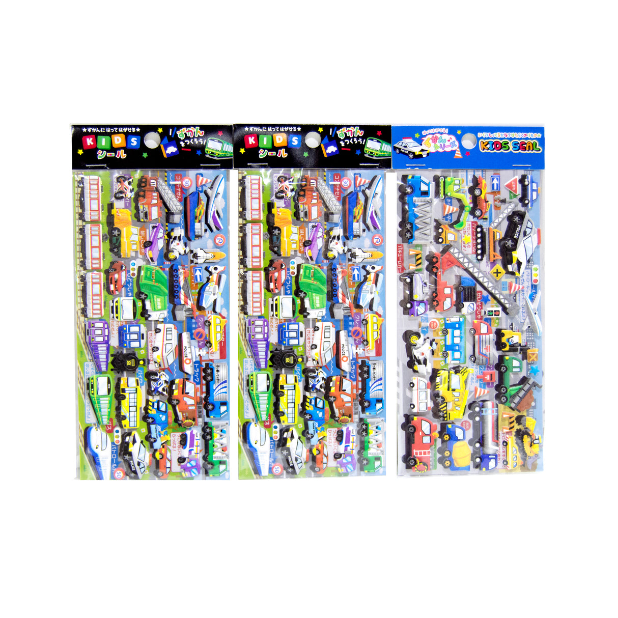 Vehicle 3d Puffy Sticker Assorted 3