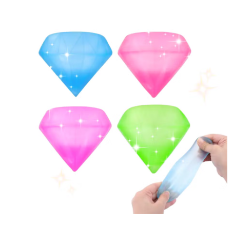 Diamond-Shaped Maltose Sugar Stress Balls, a viral style of translucent sensory fidget toys.(Sold As Single)