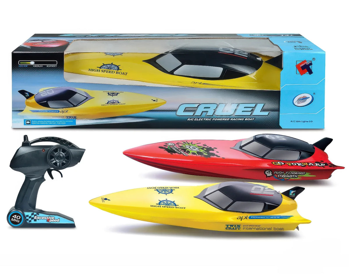 CRUEL High-Speed 2.4GHz RC Racing Boat 74cm with Lights