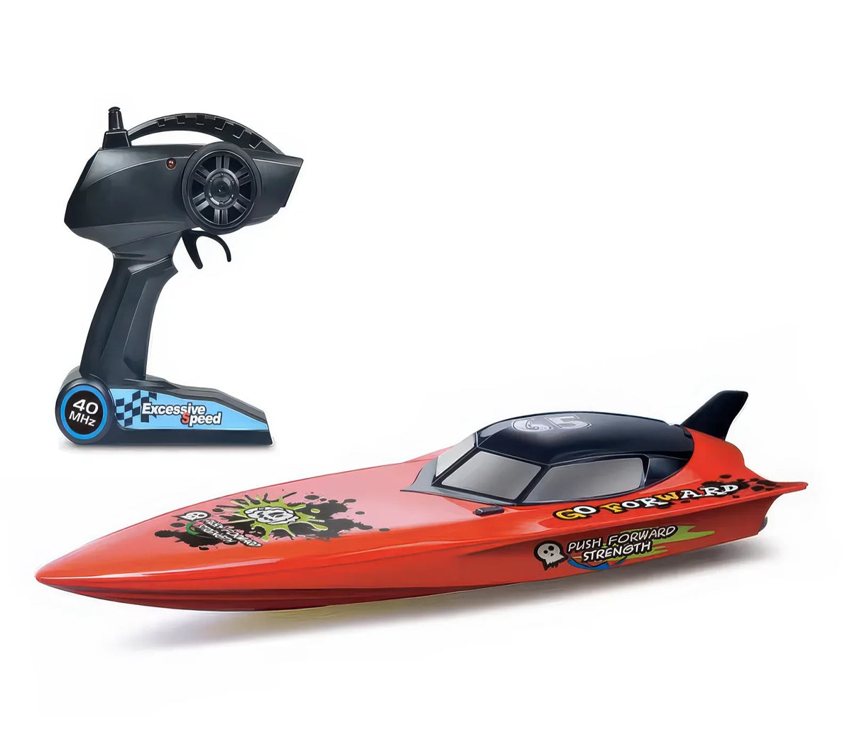 CRUEL High-Speed 2.4GHz RC Racing Boat 74cm with Lights