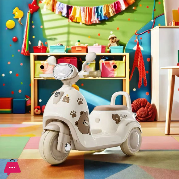 Children’s Electric Scooter – Vespa Style Ride-On (Rechargeable & Realistic Design)