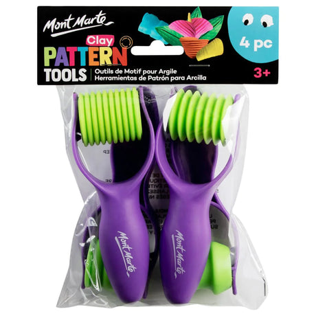 Mont Marte Clay Pattern Tool Set 4Pc