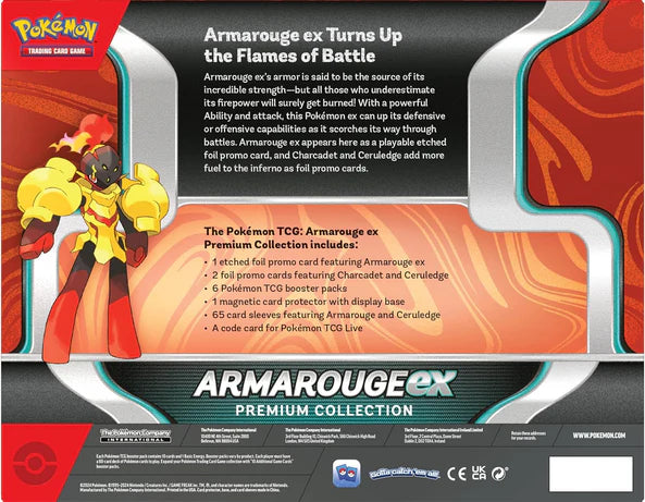 Pokemon TCG: Armarouge ex Premium Collection (6 Boosters & 3 Foil Promo Cards)