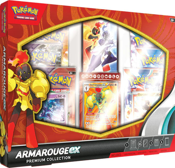 Pokemon TCG: Armarouge ex Premium Collection (6 Boosters & 3 Foil Promo Cards)