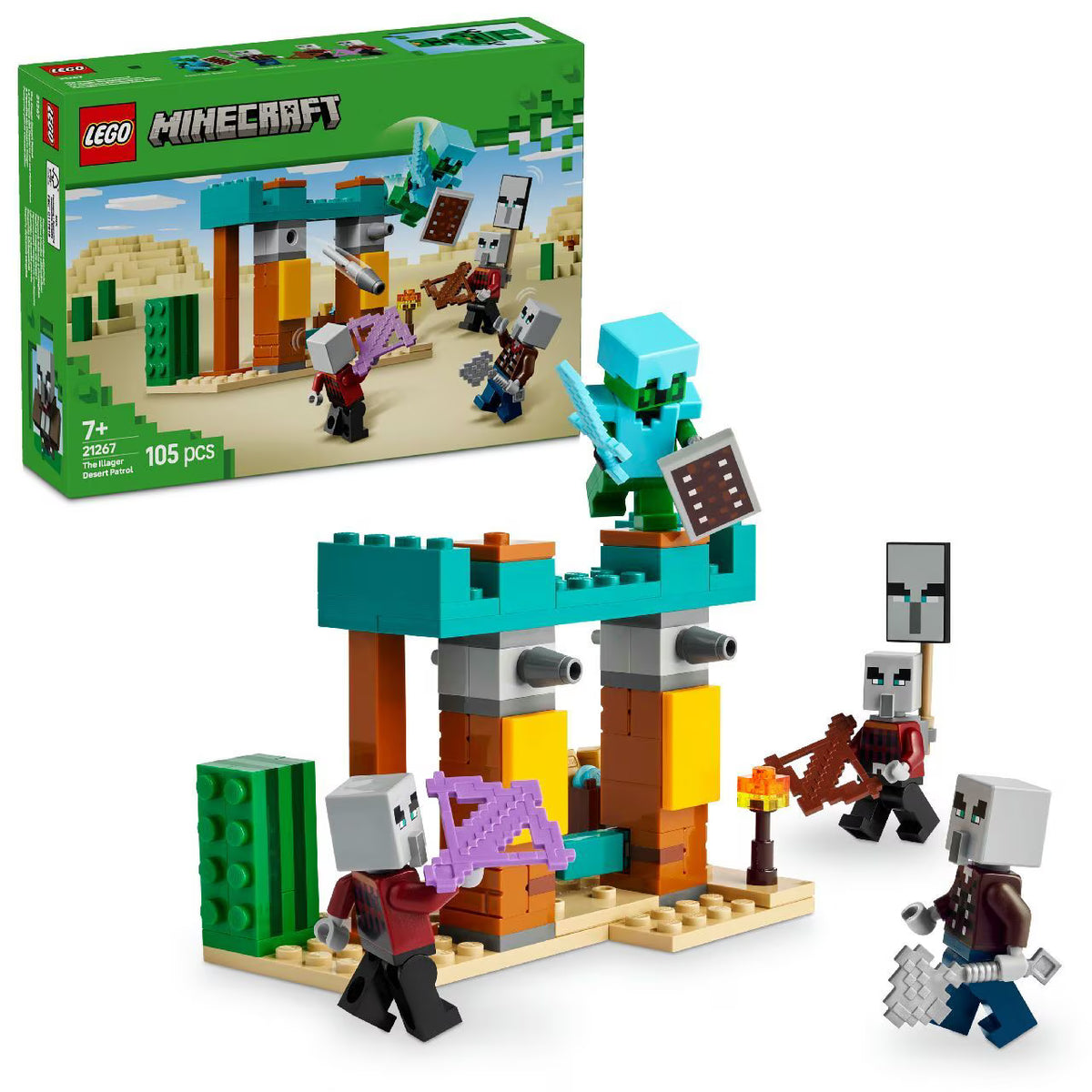LEGO® Minecraft® The Illager Desert Patrol Building Set
