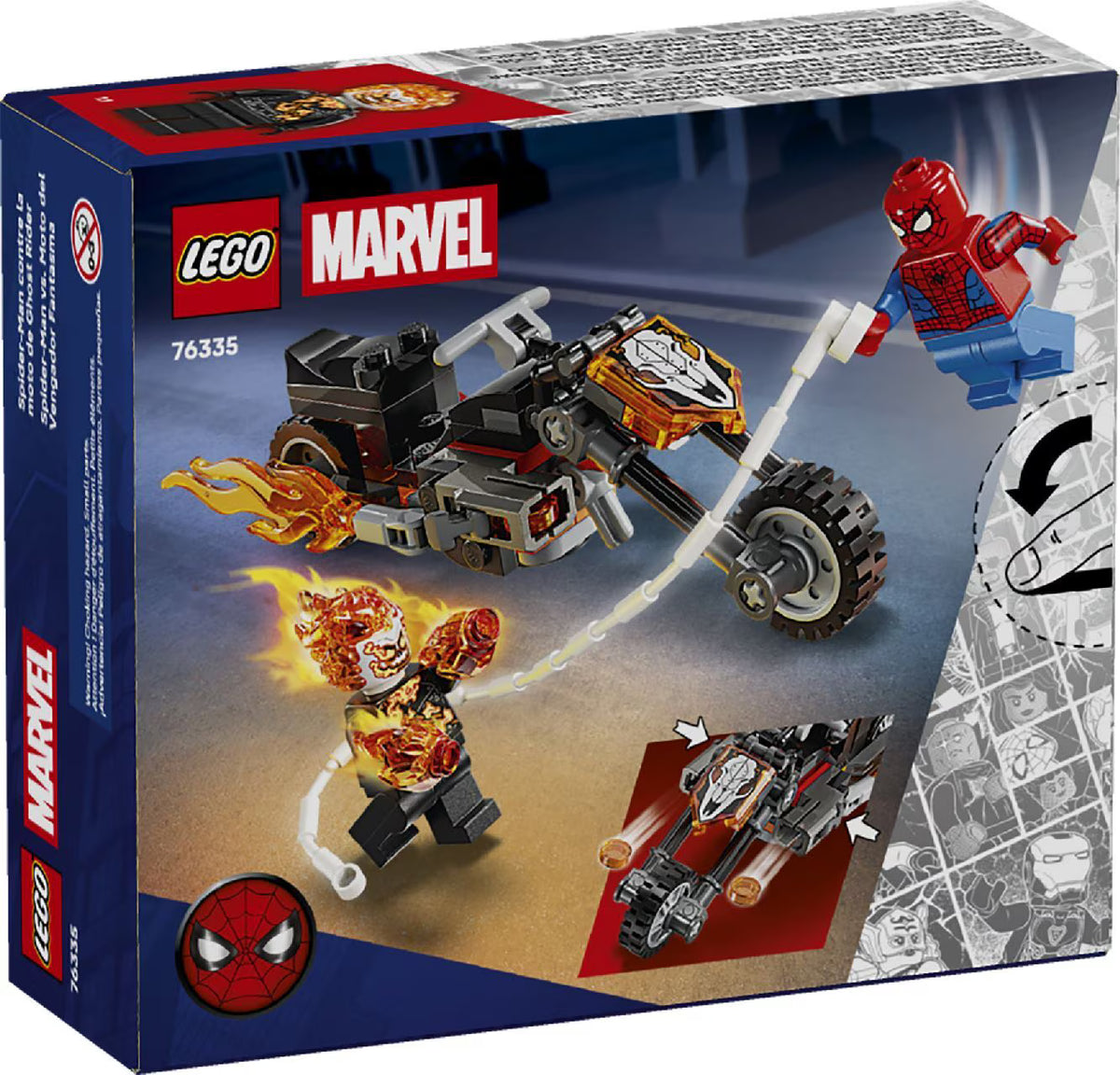LEGO Marvel Spider-Man vs. Ghost Rider Motorcycle 76335 Building Kit 72 Pieces