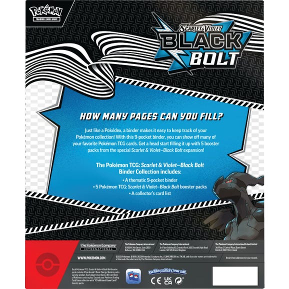 Pokemon TCG Scarlet & Violet 10.5 Black Bolt Binder Collection