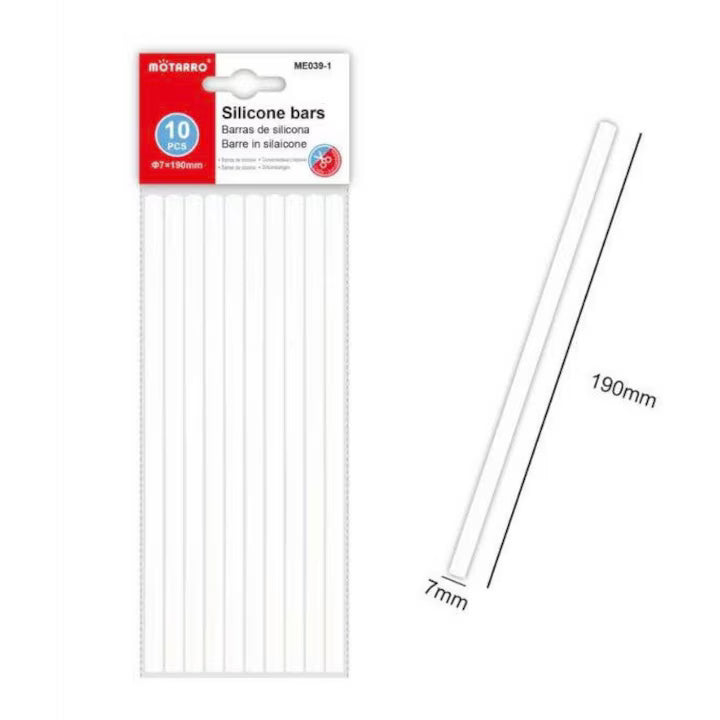 Motarro Spare Silicone Rods 7x190mm Set of 10 Pieces