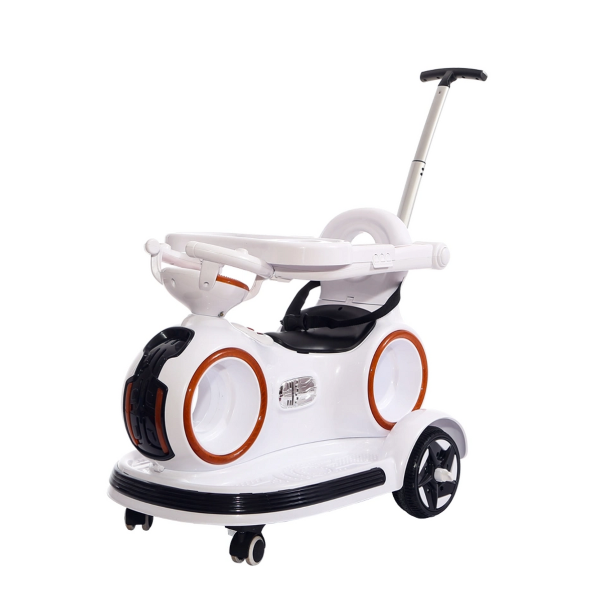 Rideon Push Car With Swing White