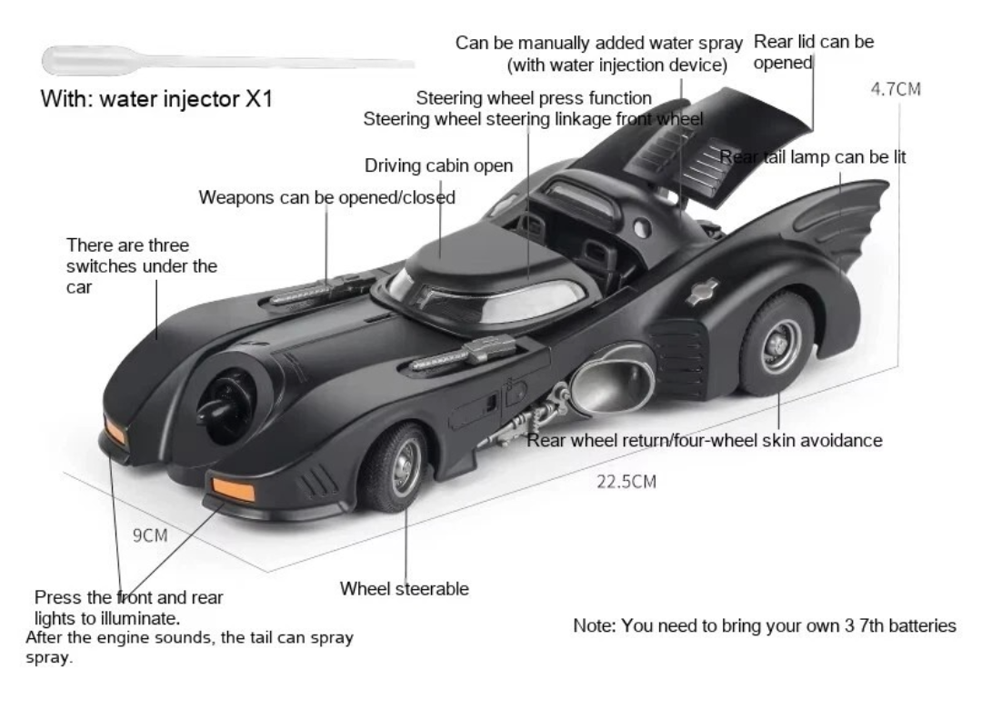 Batmobile 1989 Edition Model 1:18 Scale