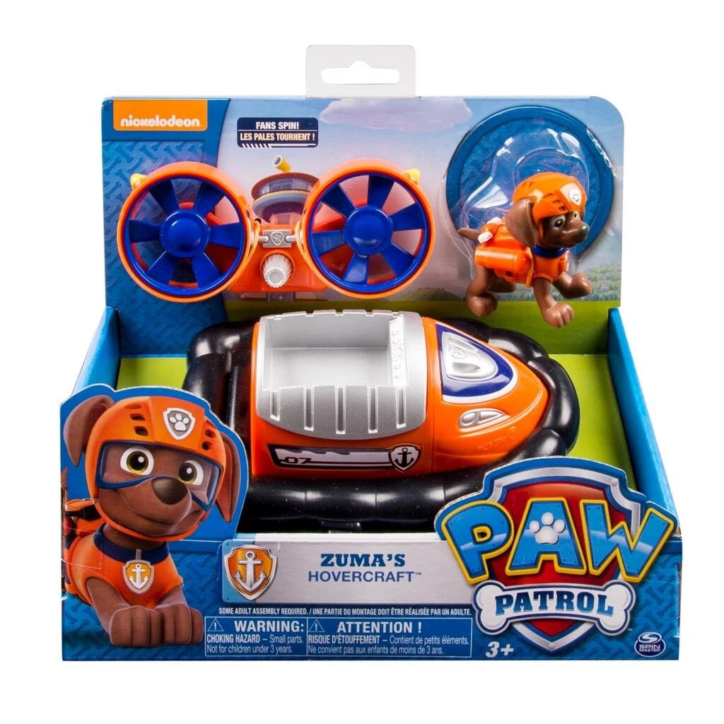 PAW Patrol, Zuma’s Hovercraft Vehicle with Collectible Figure, for Kids Aged 3 and Up