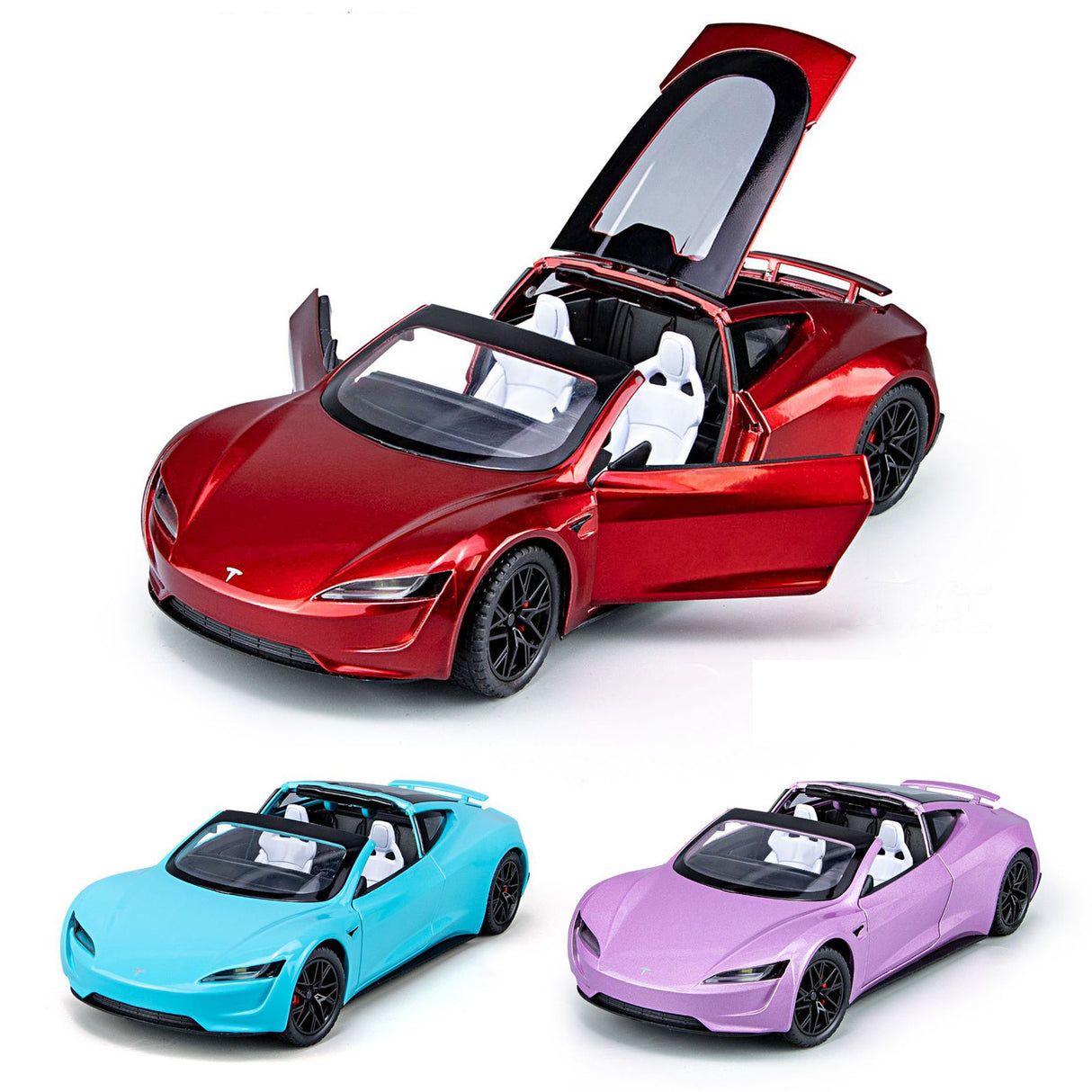 Tesla Roadster Model 1:24 Scale (3 Assorted Colors, Sold As Single)