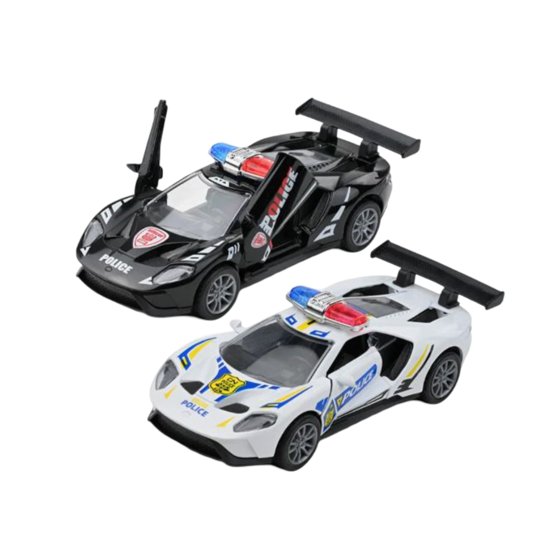 Ford Gt Police Miniature Model (2 Assorted Colors, Sold As Single)