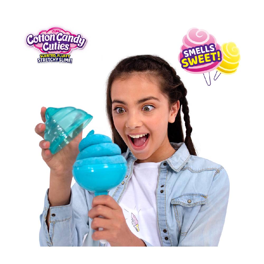 Zuru Oosh Cotton Candy Scented Fluffy Stretchy Slime Small - Slime Fun(Assorted Colors, Sold As Single)