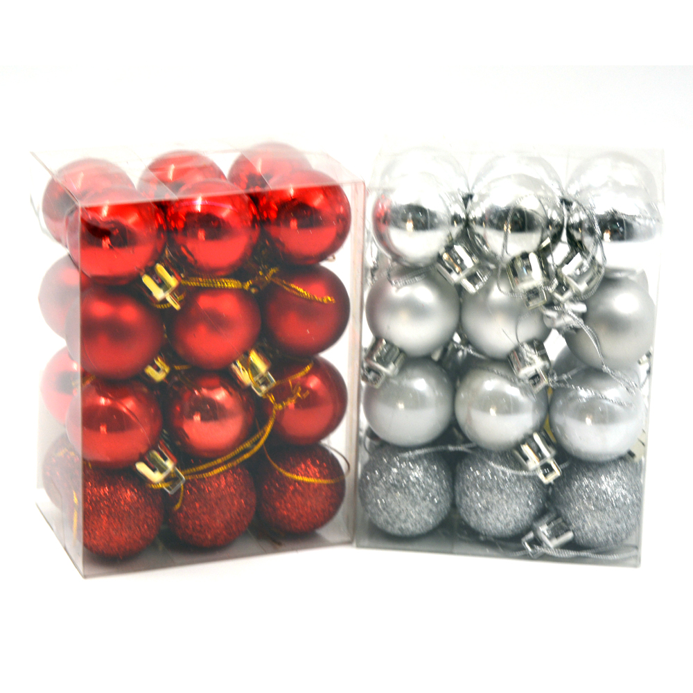 Christmas Tree Ball Ornaments Small Asst