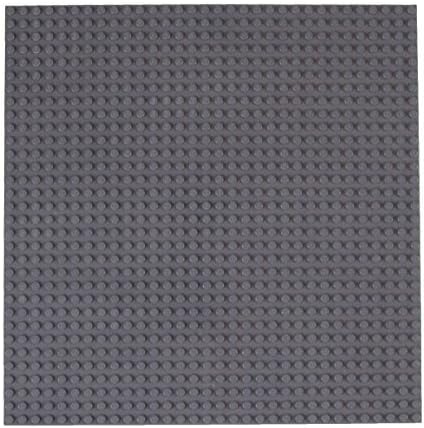 Strictly Briks Large Classic Stackable Baseplates, for Building Bricks, Bases for Tables, Mats, and More, 100% Compatible with All Major Brands, Gray, 1 Piece, 10x10 Inches